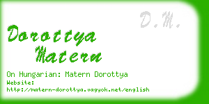 dorottya matern business card